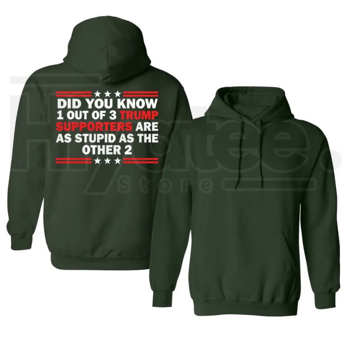 "Funny Did You Know 1 Out Of 3" Trump Hoodie – Satirical Political Graphic Pullover