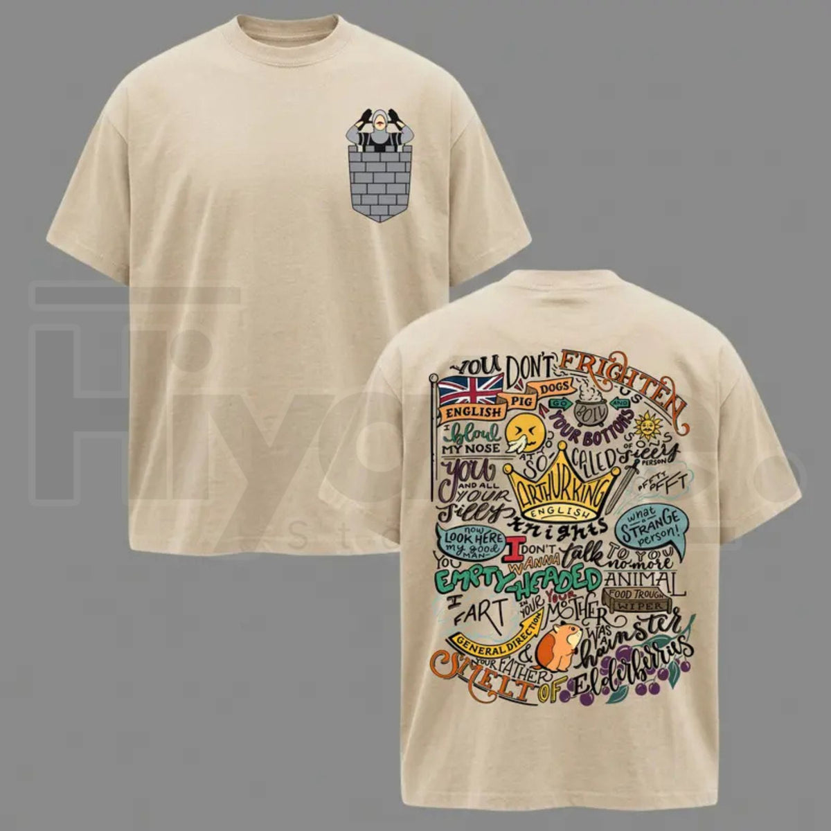 Monty Python French Castle T-Shirt – Double-Sided Movie Quote Graphic Tee