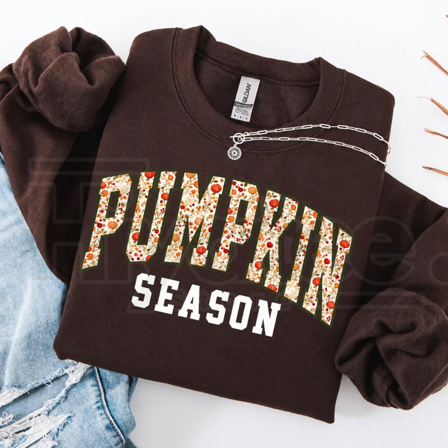 Pumpkin Season Sweatshirt – Cute Autumn Pumpkin Patch Graphic Crewneck
