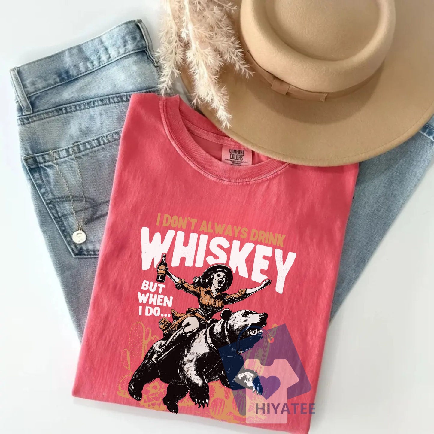 Unhinged Whiskey Shirt – Vintage Western Graphic Tee on Comfort Colors