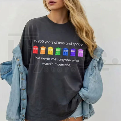 Pride Rainbow Police Box T-Shirt – LGBT Pride Month Doctor Who Parody Tee