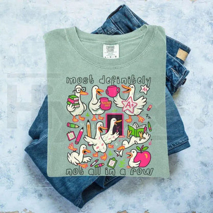 Comfort Colors® Funny Goose Teacher Shirt – Ducks In a Row Back to School Tee, Silly Goose Teacher Club Gift