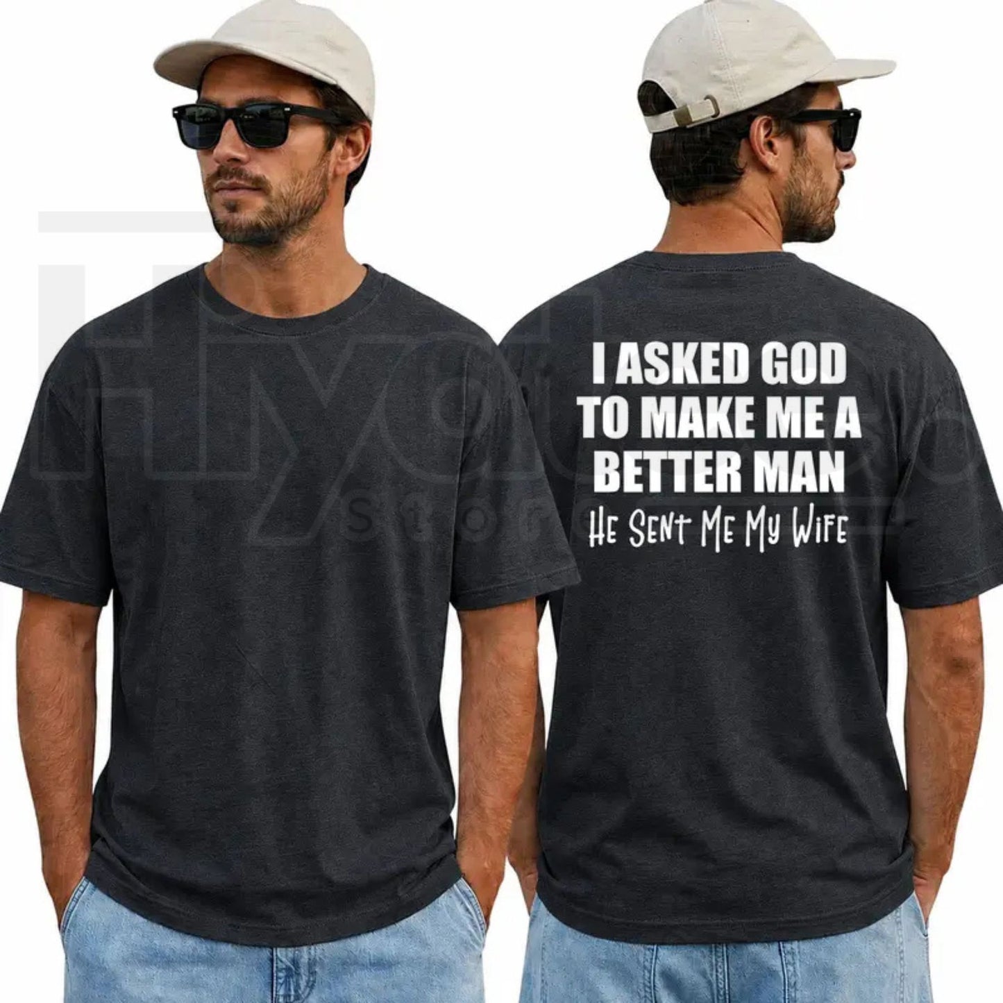 Inspirational Faith Christian Graphic Tee – Short Sleeve Printed Shirt, Meaningful Daily Casual Cotton Menswear Gift for Husband