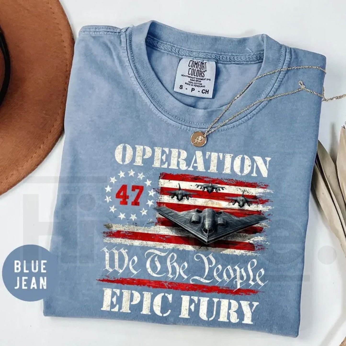 We The People Operation Epic Fury Shirt – B-2 Stealth Bomber Military Graphic, Patriotic Veteran Gift Unisex USA Apparel