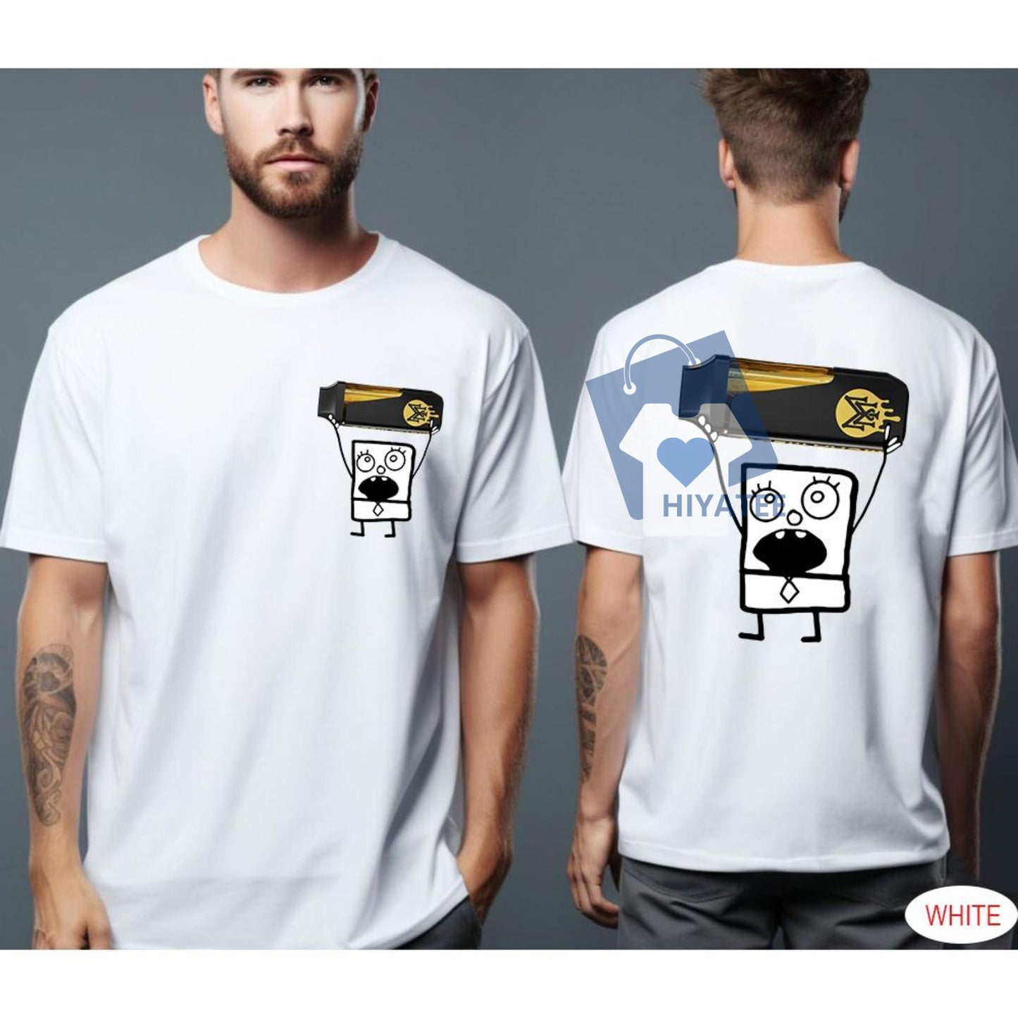 Muha Black Doodlebob Shirt – Funny Unisex Cotton Meme Tee