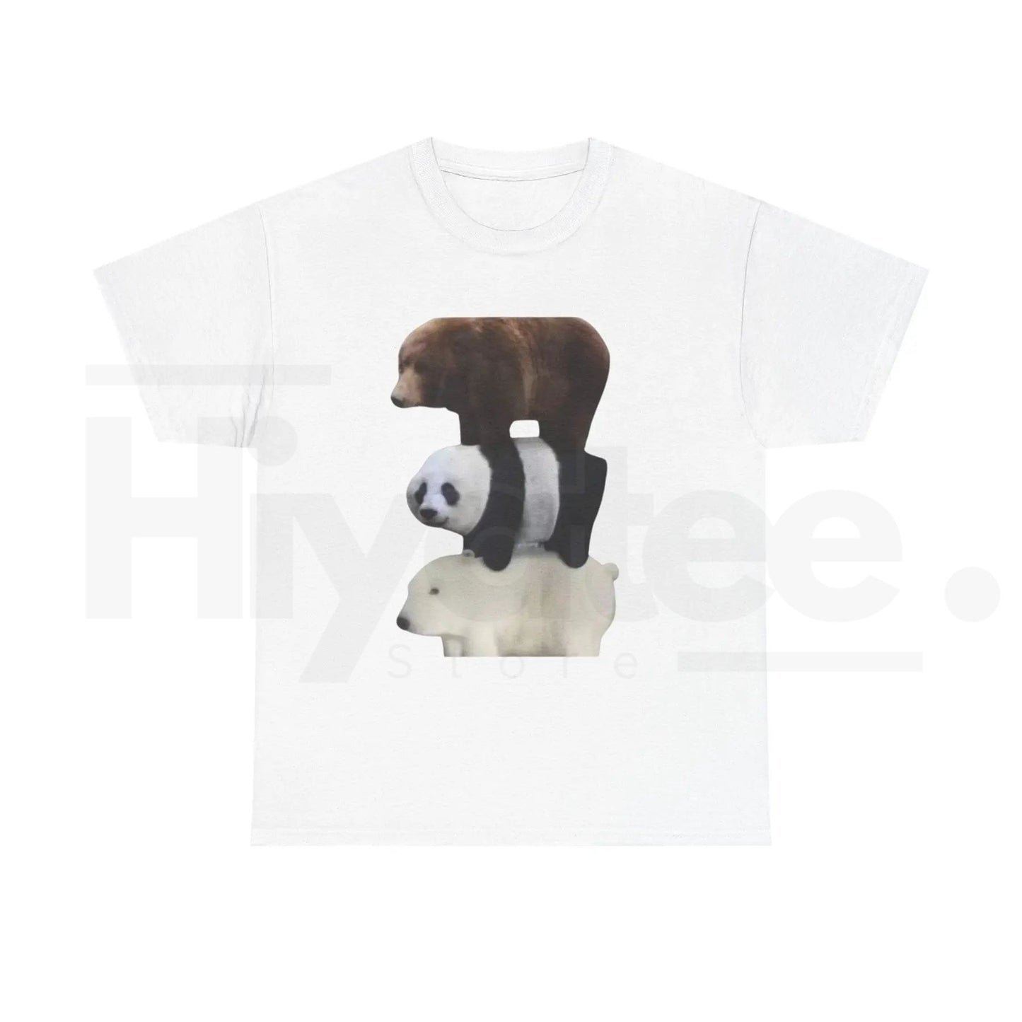 Stacked Bears Graphic Tee – Cute Polar, Panda & Brown Bear Unisex Shirt