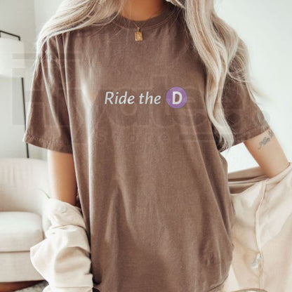 "LA Metro Ride The D" – Retro Purple Line Transit Graphic Top