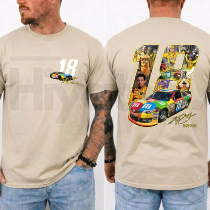 Kyle Busch 18 Tribute T-Shirt – Rowdy NASCAR Racing Legend Graphic Tee