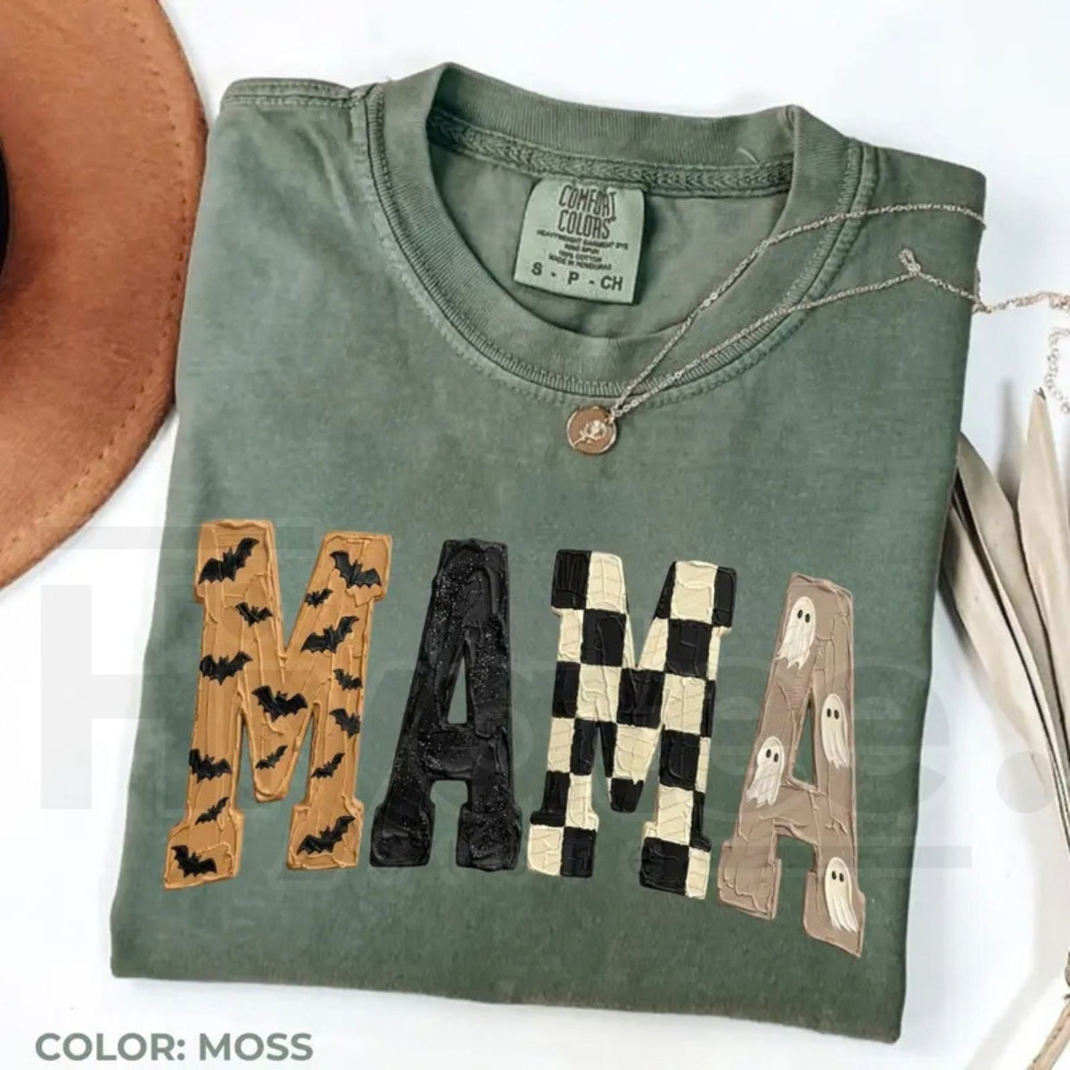 Comfort Colors Halloween Spooky Mama Ghost Pumpkin Tee