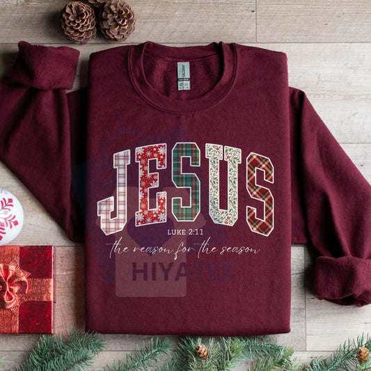 Christian Jesus Sweatshirt: Christmas Bible Verse, Trendy Faith Apparel, "The Reason For The Season" Gift