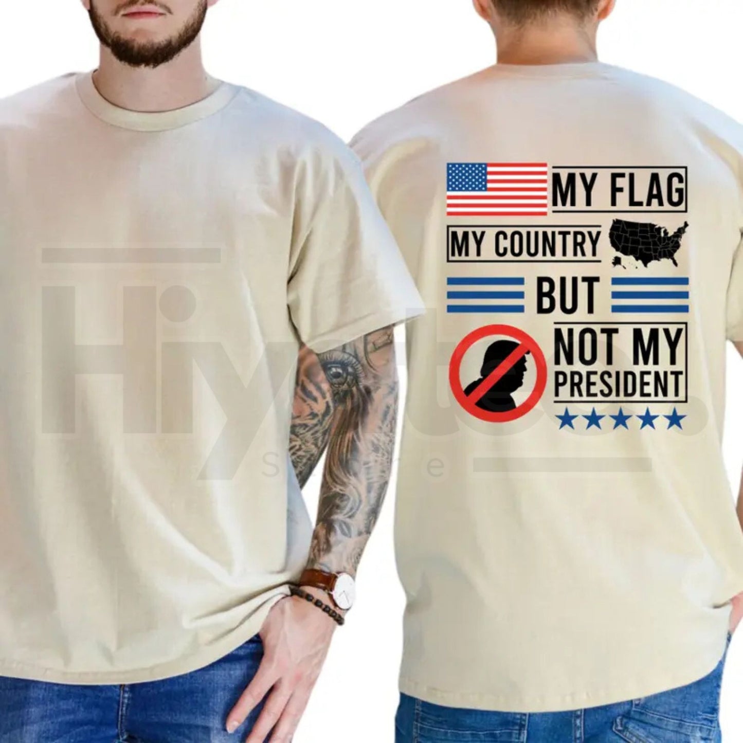 My Flag My Country But Not My President T-Shirt – Political Satire Unisex Tee
