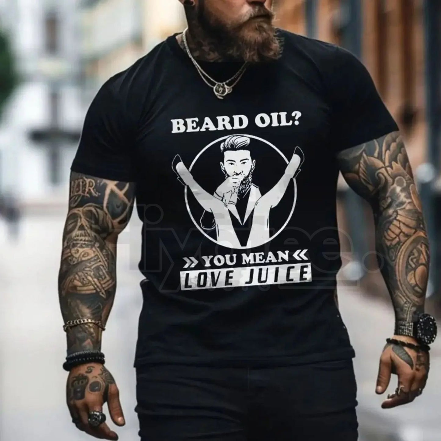 "Beard Oil? You Mean Love Juice" Funny Men's T-Shirt