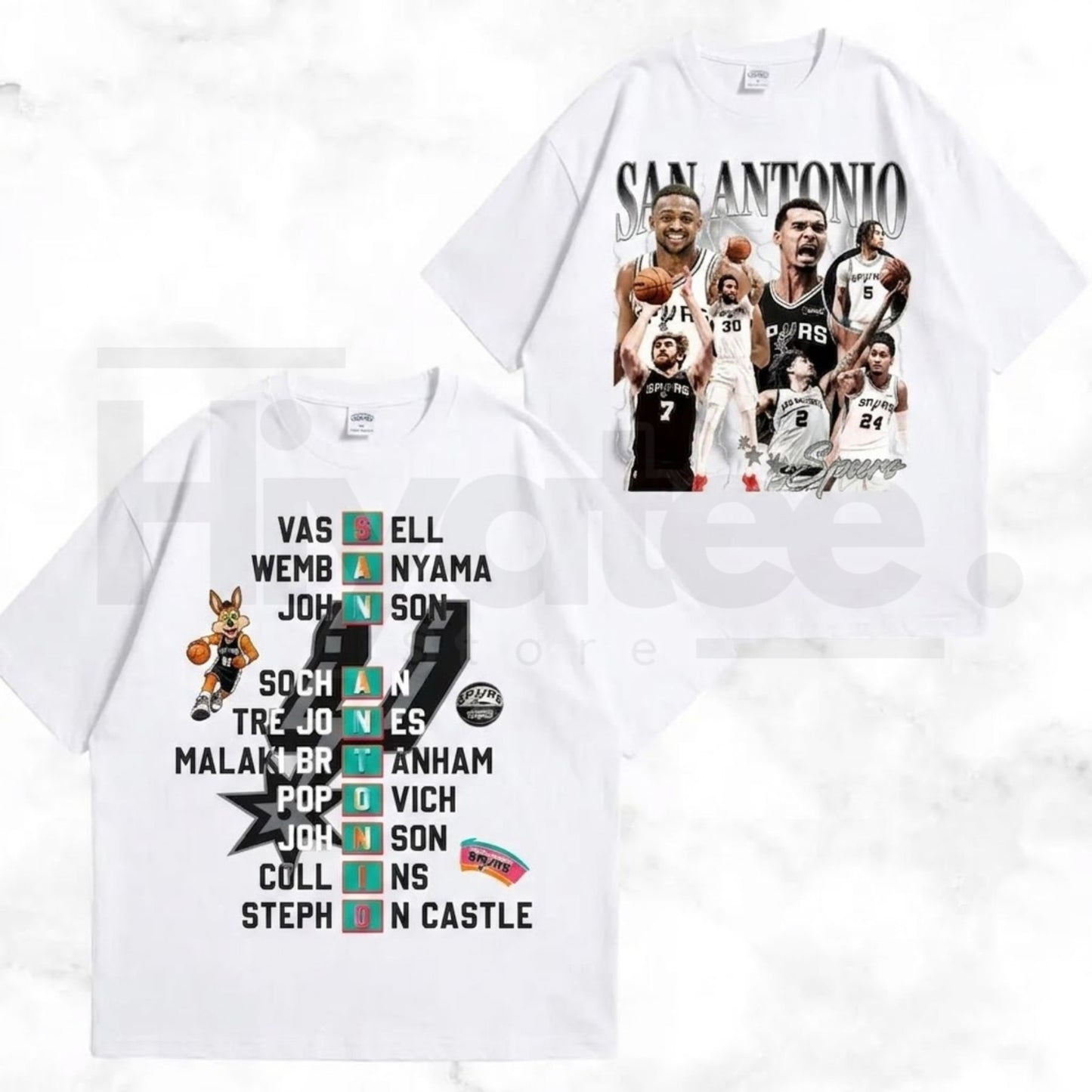 Retro Texas Basketball T-Shirt – Vintage Double-Sided Sports Fan Streetwear Tee
