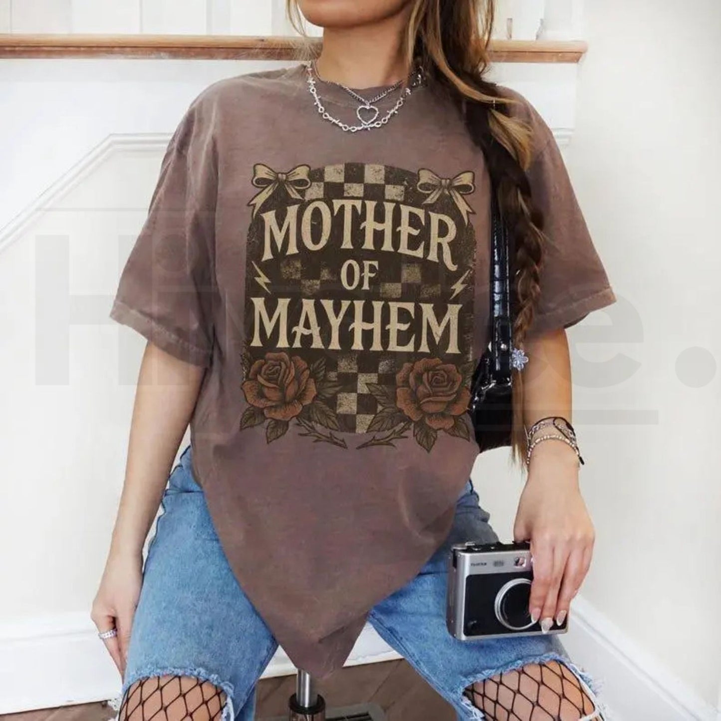 Comfort Colors Mother of Mayhem Shirt – Edgy Mom Gift, Badass Mama Graphic Tee