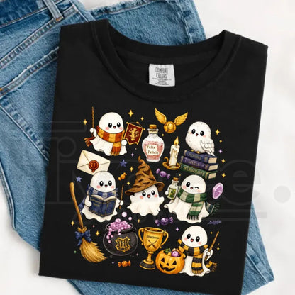 Comfort Colors Wizard Ghost Magical Halloween Graphic Tee