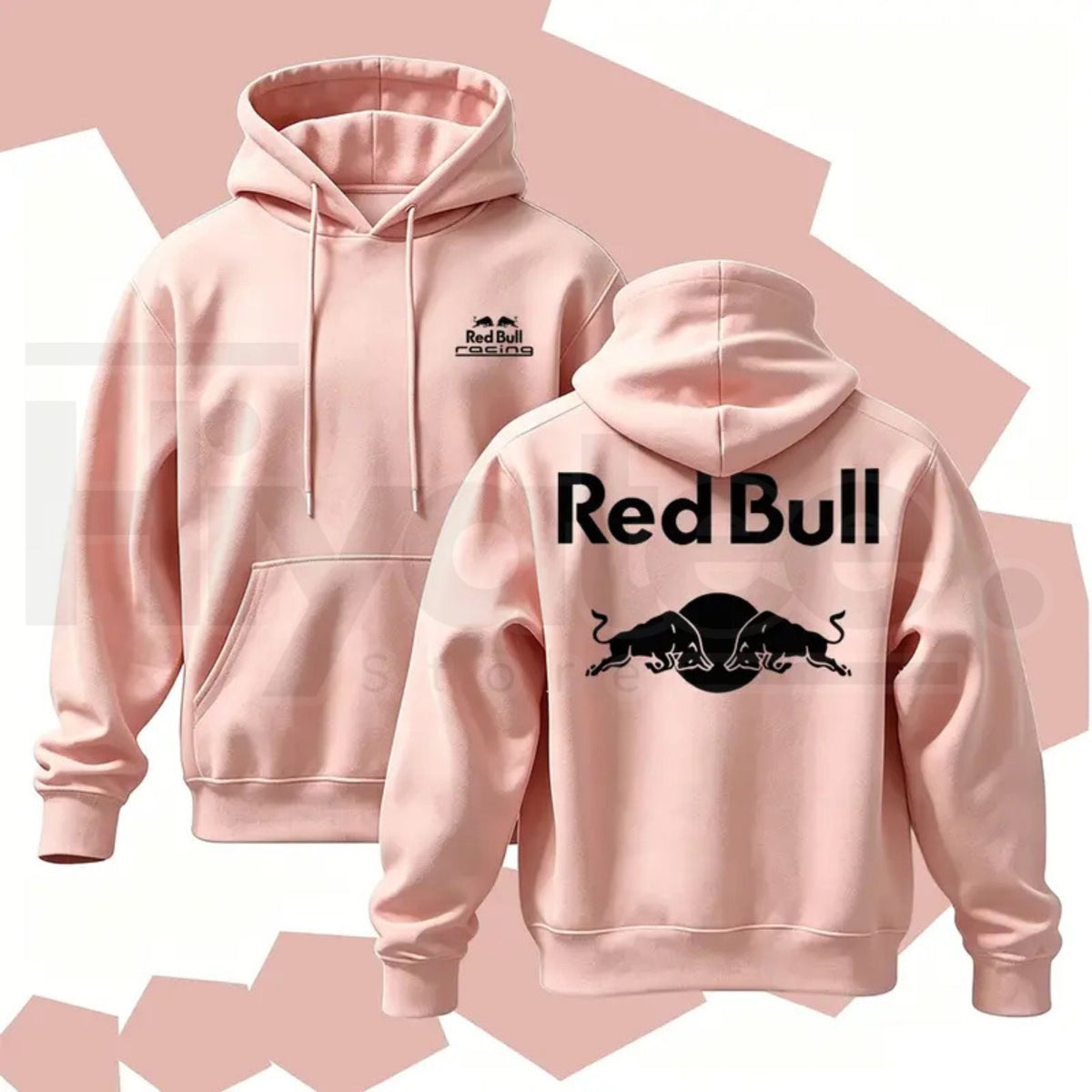 Vintage Racing Graphic Hoodie – Men's Cotton Pullover, Bold Back Print Casual Streetwear Long Sleeve Top