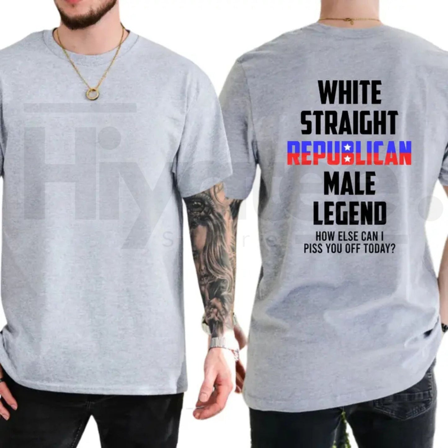 "White Straight Republican Male Legend" – Funny Political Men’s Top