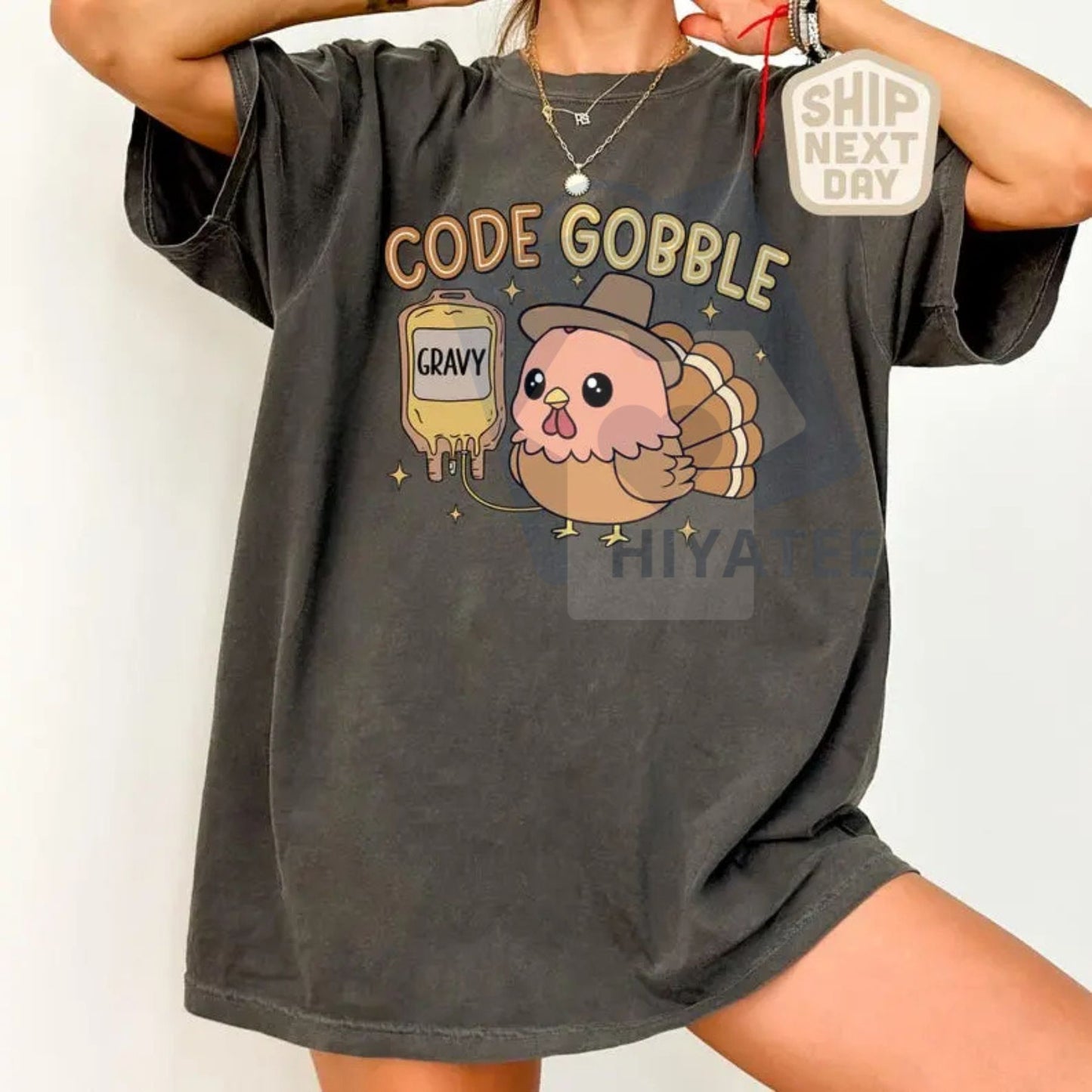 Comfort Colors Thanksgiving Nurse T-Shirt – Funny RN CNA Medical Team Tee, Fall Holiday Appreciation Gift