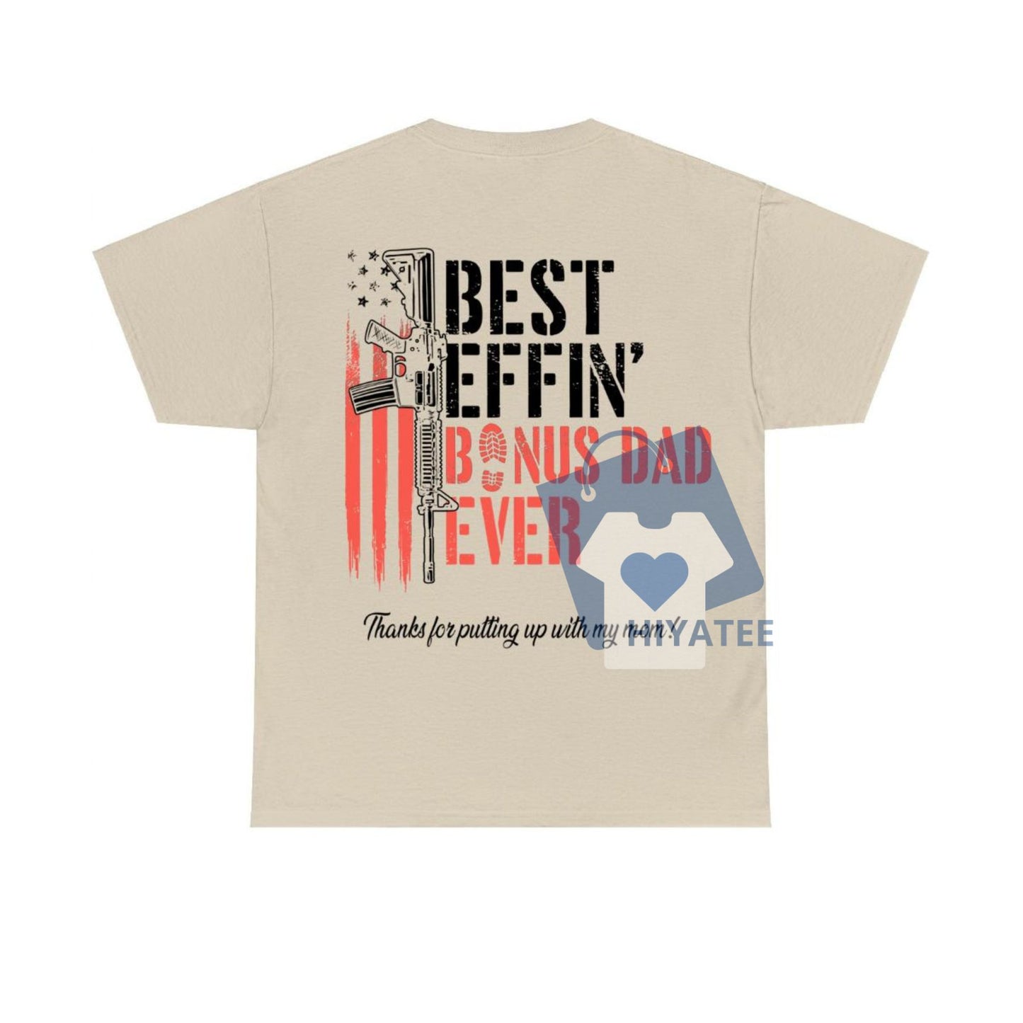 Effin’ Bonus Dad Ever T-Shirt – Funny Vintage Stepdad Tee for Father’s Day
