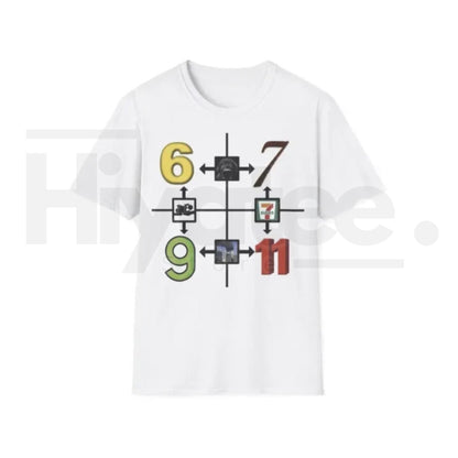 69 67 9/11 7-11 Meme T-Shirt – Funny Gen Z Absurdist Humor Graphic Tee