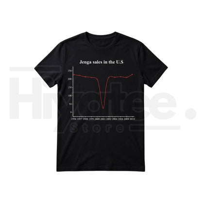 2001 Crash Graph Funny Tee – Vintage Finance & Economics Parody Shirt