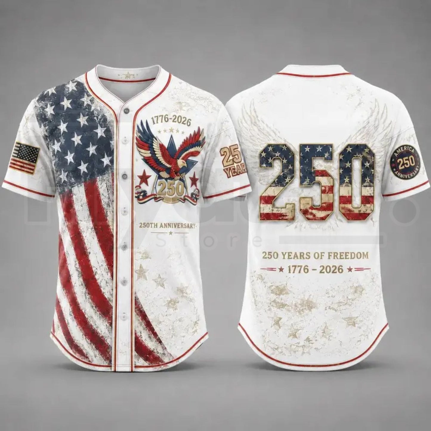 America 250th Anniversary Baseball Jersey – 1776–2026 USA Patriotic Shirt