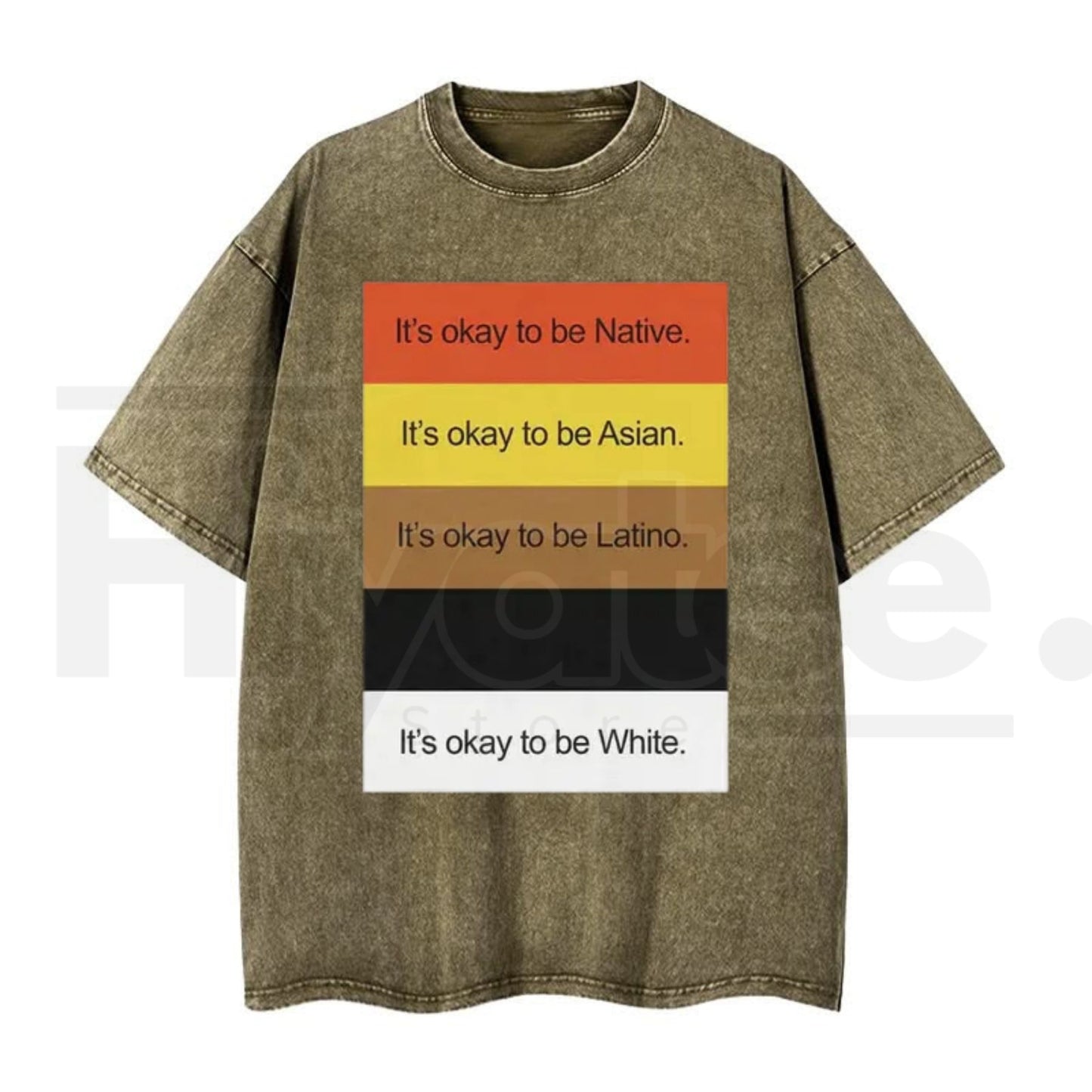 IT'S OKAY TO BE... Funny Vintage Washed T-Shirt – Retro Oversized Graphic Tee