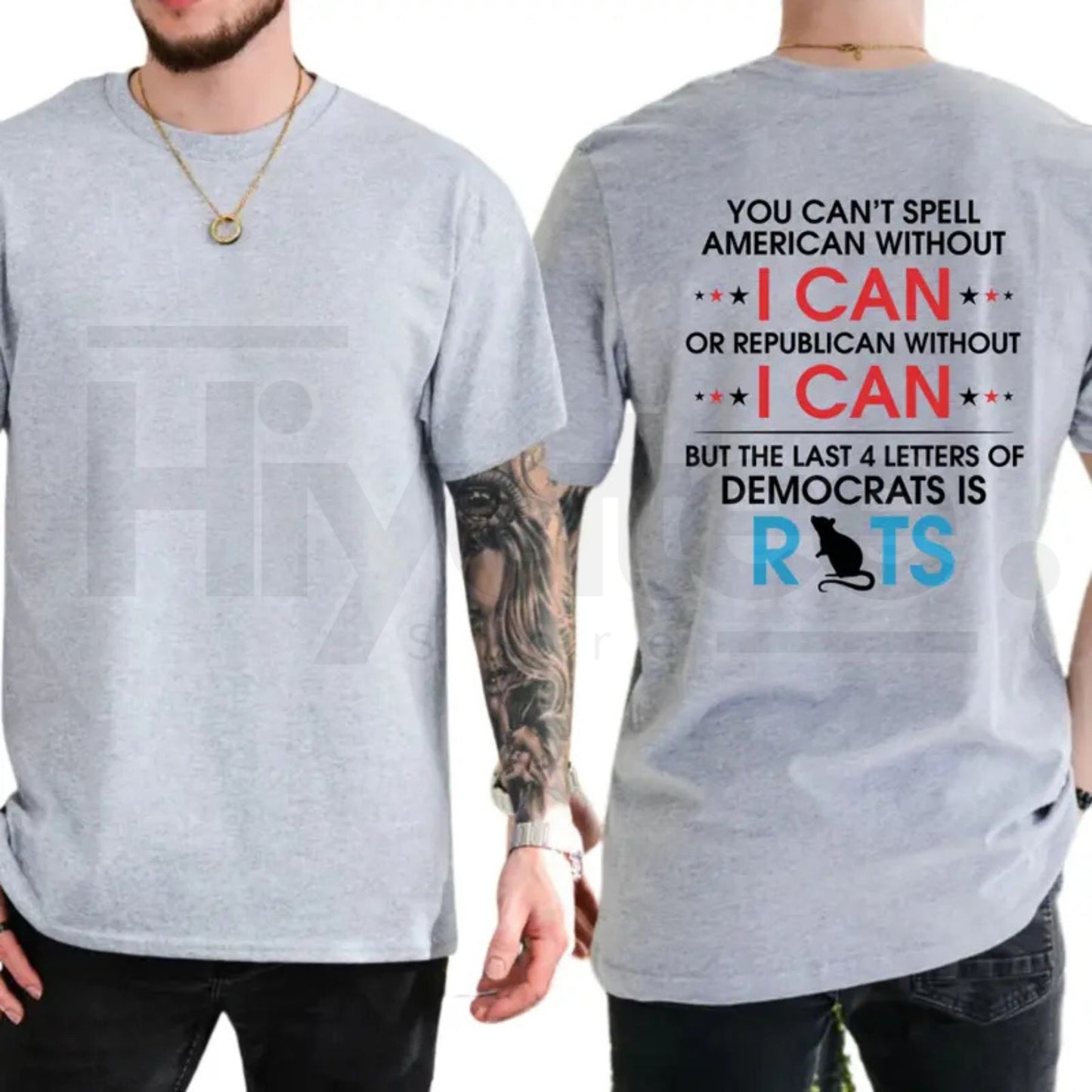 "You Can't Spell American Without I CAN" – Funny Political Graphic Top