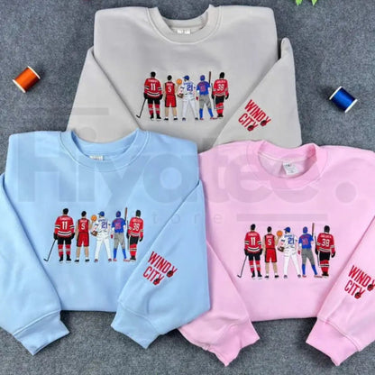 "Windy City" Embroidered Sweatshirt – Hockey Romance, Bookish Gift for Fans of Liz Tomforde