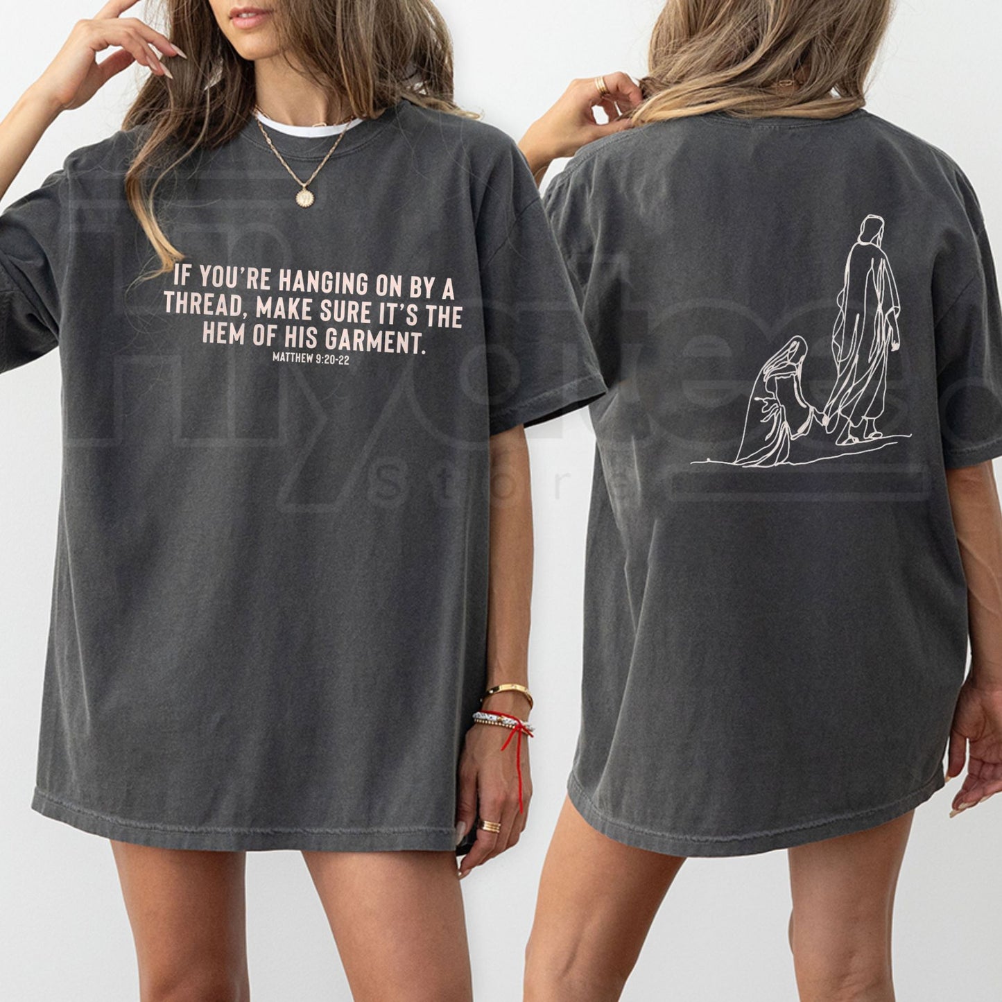 Comfort Colors Hang By The Hem Of His Garment Christian Shirt – Biblical Faith Graphic Tee, Inspirational Religious Gift for Her