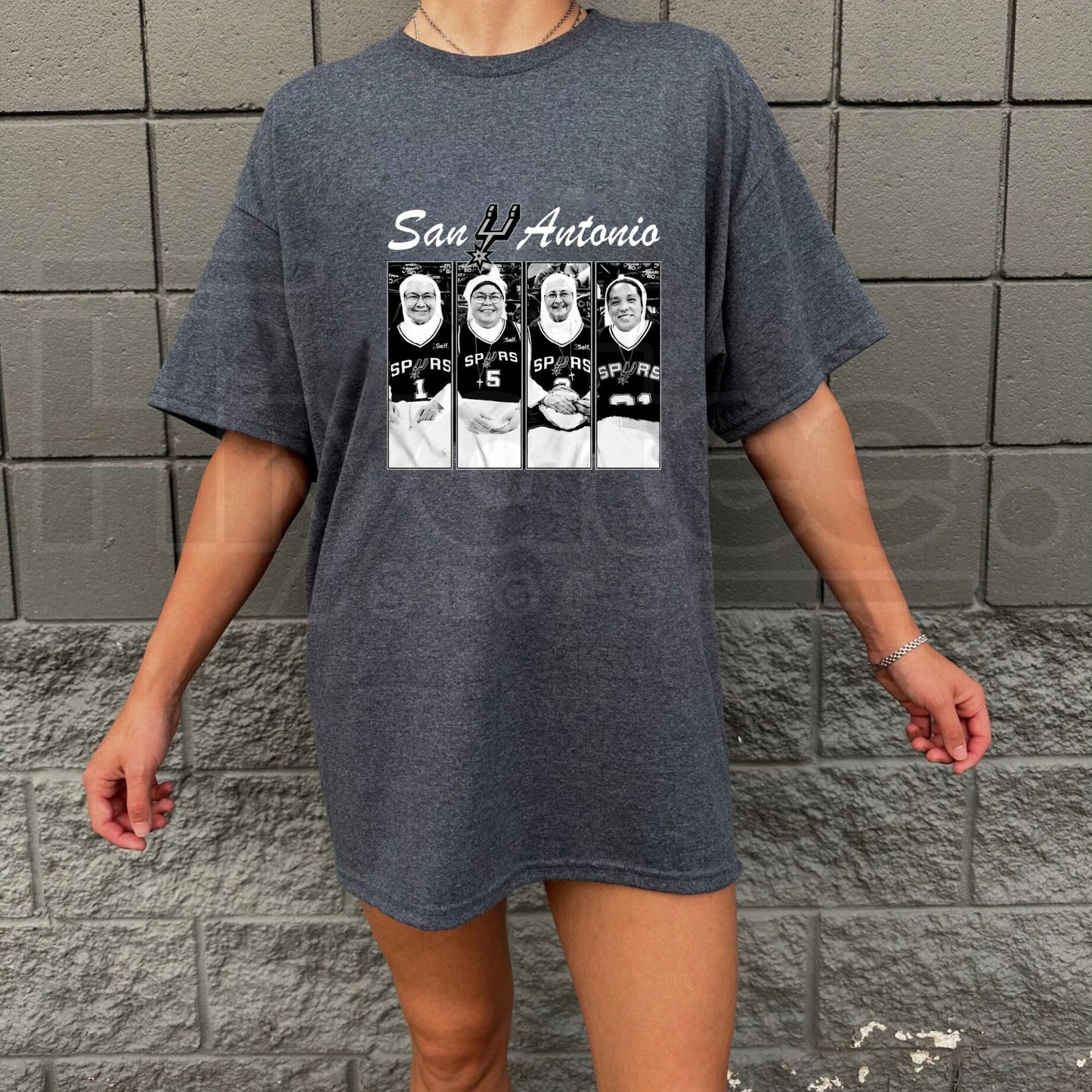 Vintage San Antonio Basketball Nuns T-Shirt – Retro Spurs Fan Graphic Tee