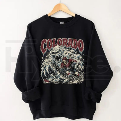 Gildan USA 32 Teams Ice Hockey Skull Vintage Sweatshirt – Classic 90s All Team Game Day Graphic Crewneck