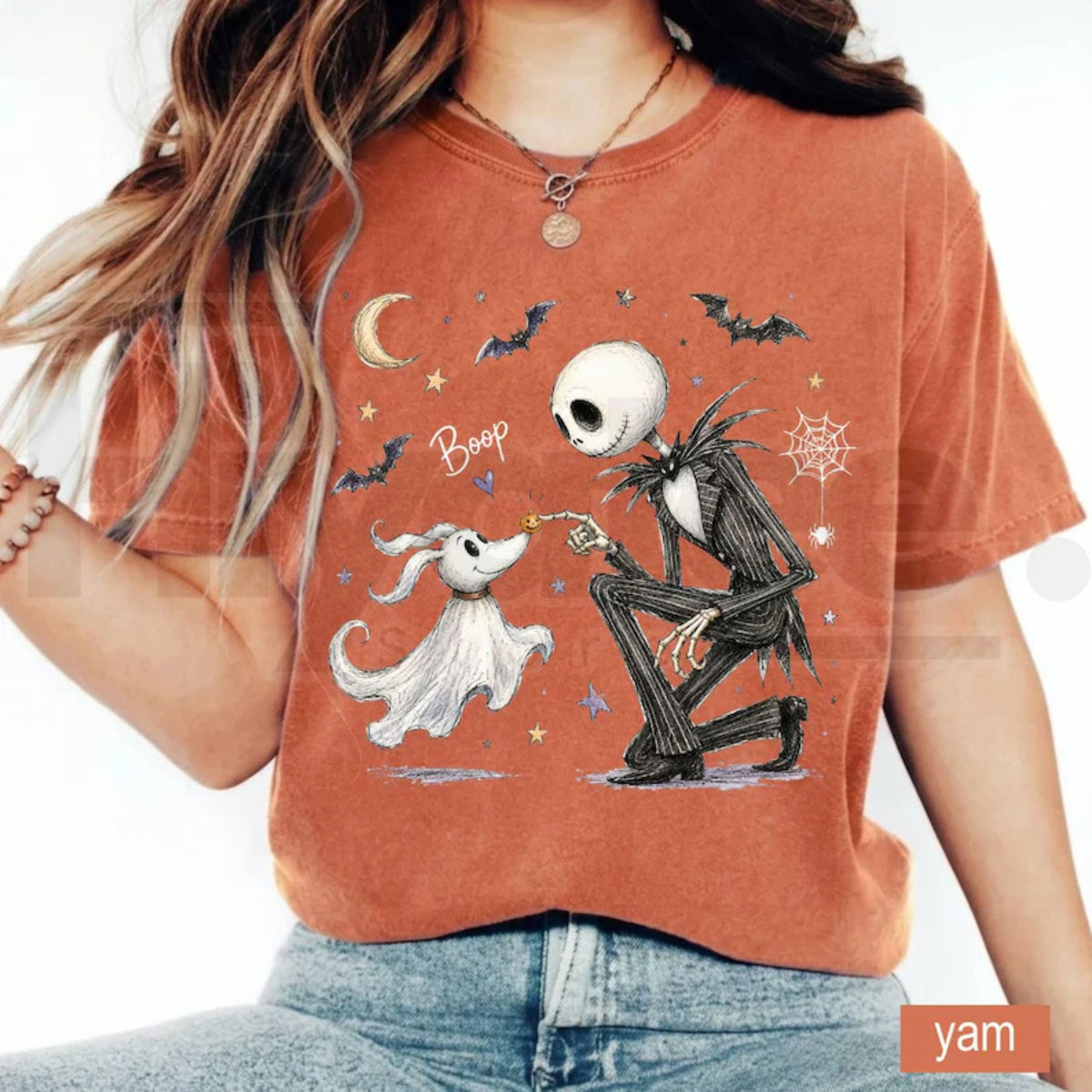 Comfort Colors Zero Ghost Dog Halloween T-Shirt – Spooky Skeleton Matching Tee