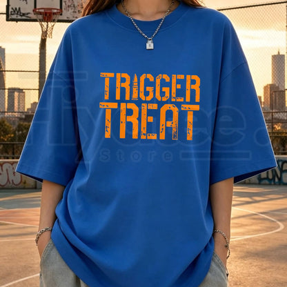 Grunt Style Trigger Treat T-Shirt – Men's Halloween Graphic Tee
