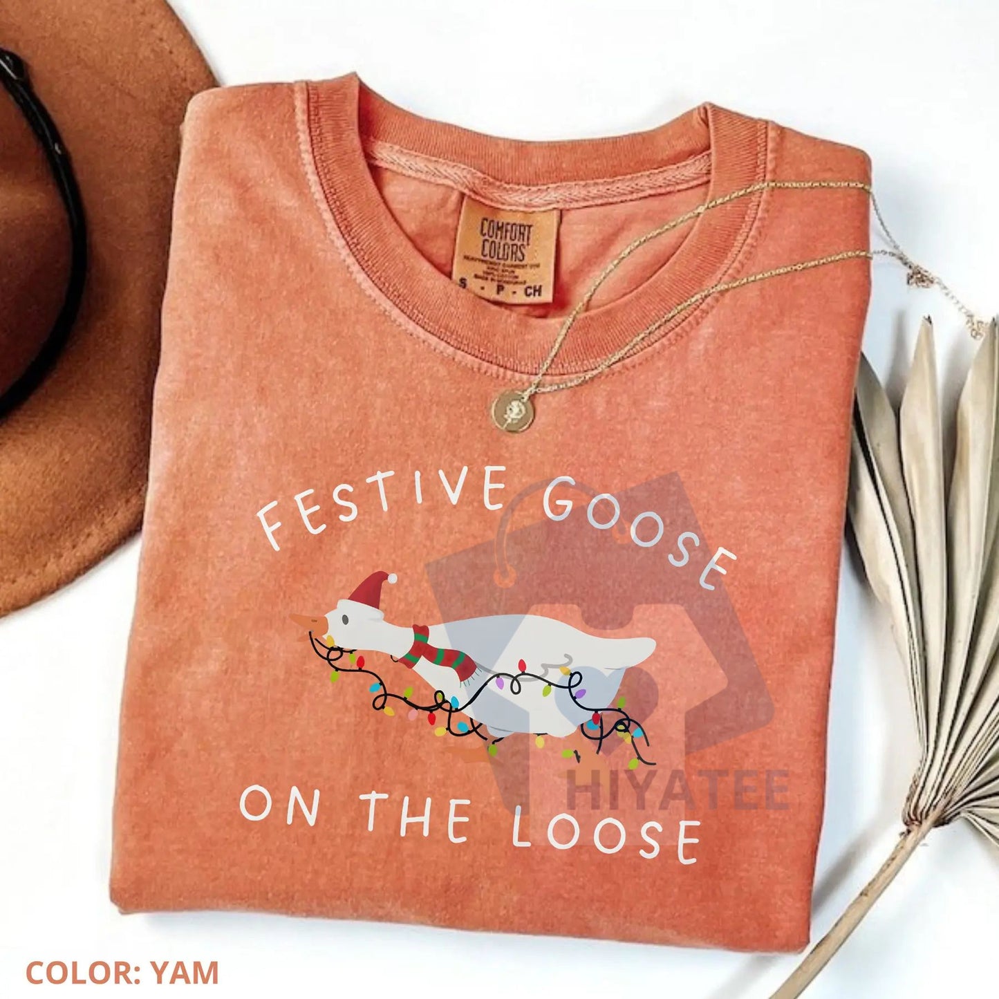 Festive Goose on the Loose Christmas T-Shirt