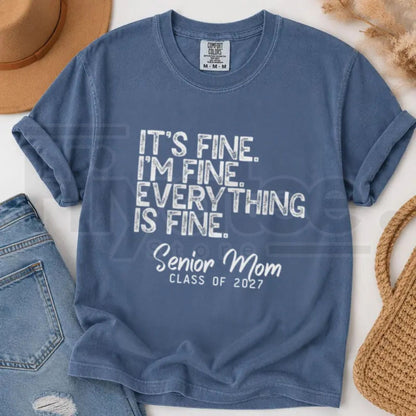 Comfort Colors Class of 2027 Senior Mom Shirt