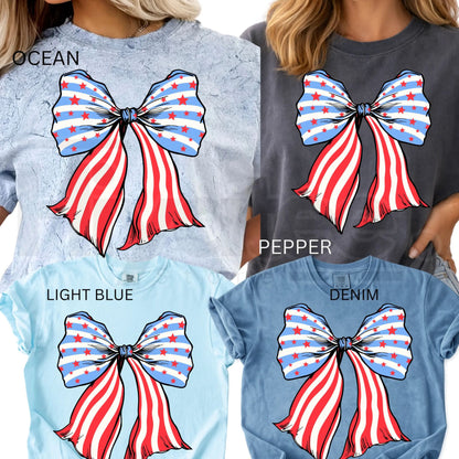 Comfort Colors® America 250 Years Shirt – Floral & Stripe USA 4th of July Graphic Tee
