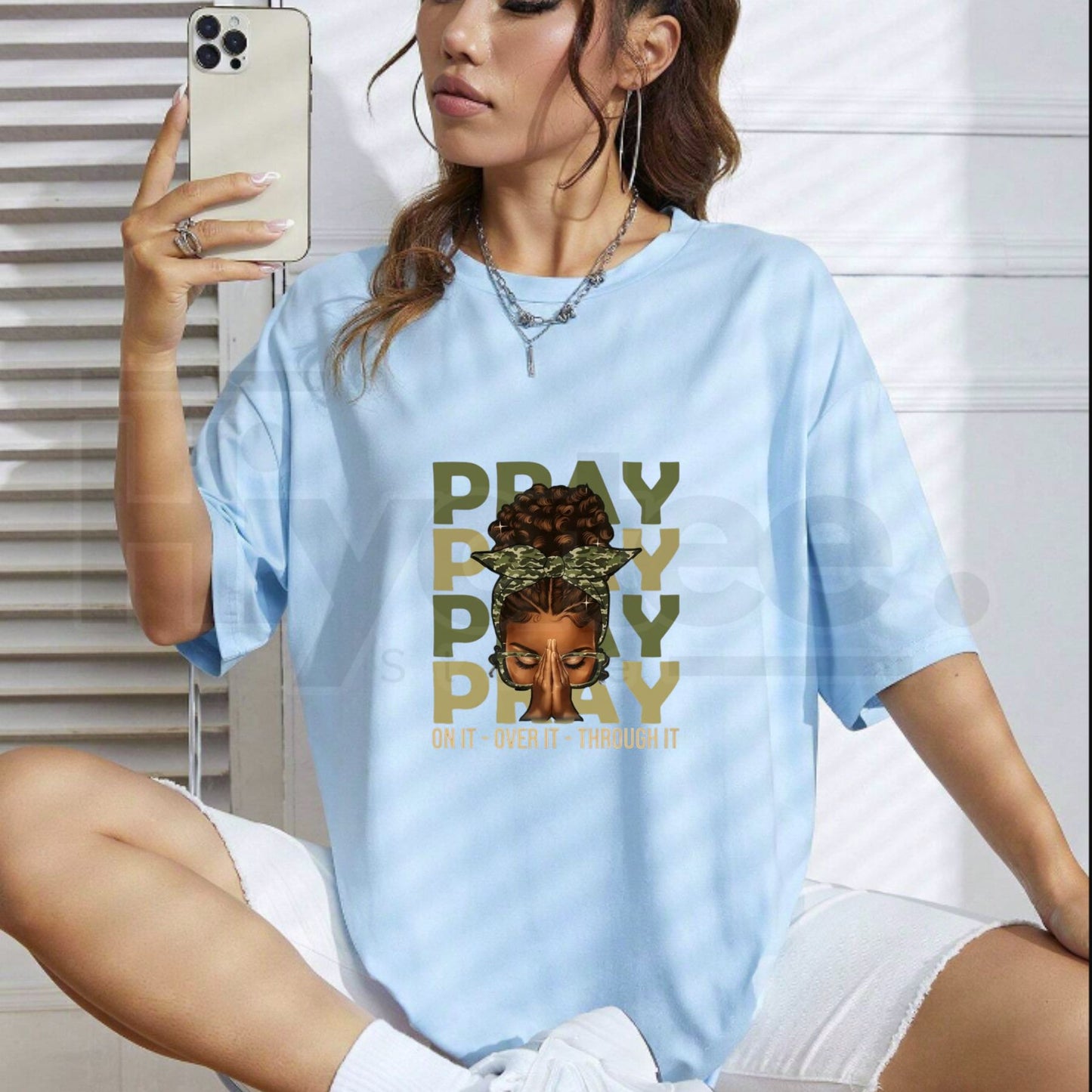 "Fortify Your Faith" – Inspirational Black Woman Afro Christian Graphic Top