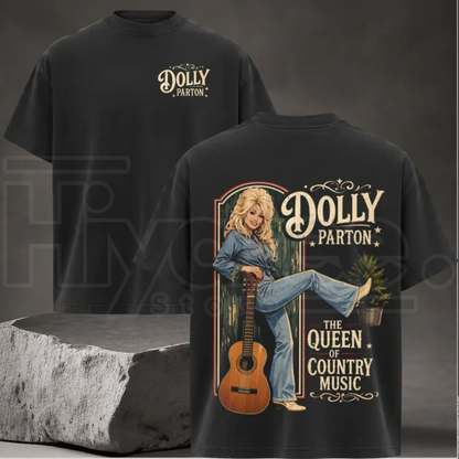 Vintage Dolly Parton Graphic Tee – 80s Country Music Run Merch Casual Oversized Shirt
