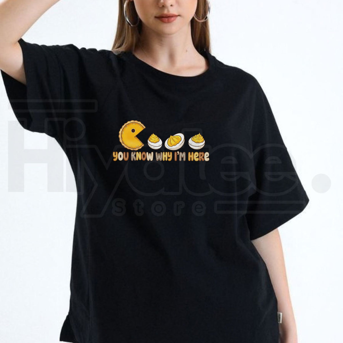 You Know Why I'm Here Deviled Eggs T-Shirt – Funny Thanksgiving Food Humor Tee