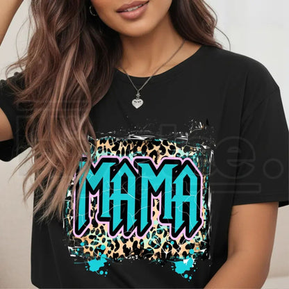 "MAMA Print" – Fashion Round Neck Spring Holiday Graphic Top