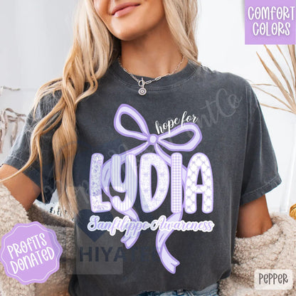 Hope For Lydia T-shirt – Supportive Charity Tee, Custom Event Crewneck, Awareness Gift