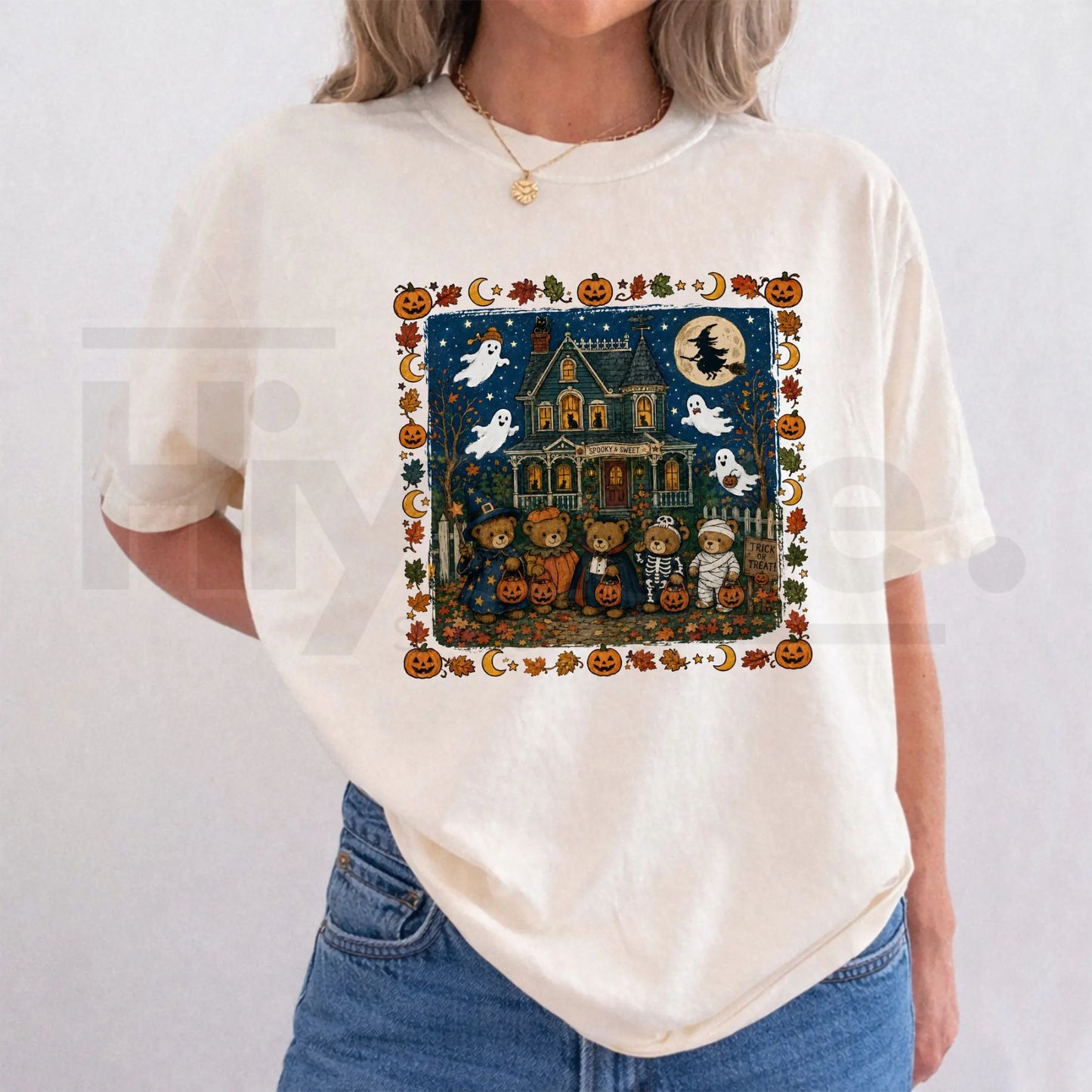 ChicCotton Vintage 90s Bears Halloween Comfort Colors Shirt
