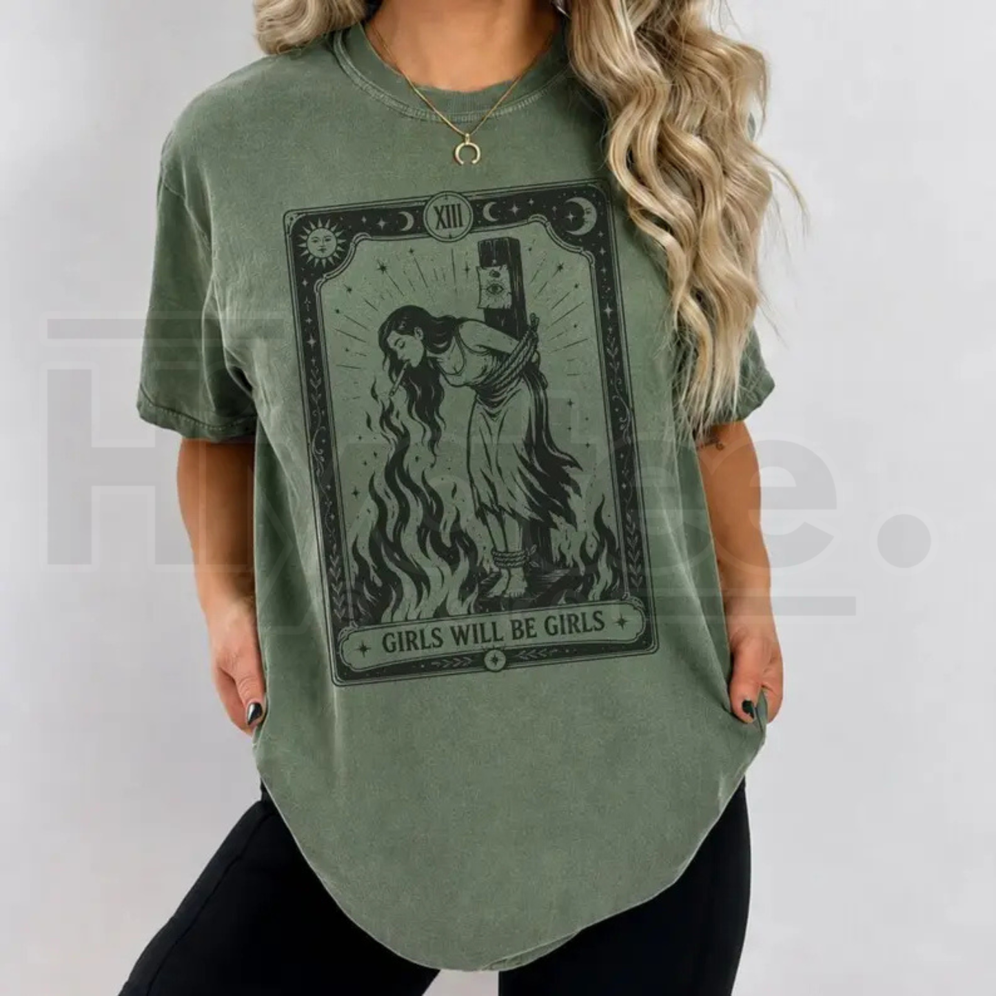 Comfort Colors Girls Will Be Girls Witch Shirt Burn Witches Feminist Tee