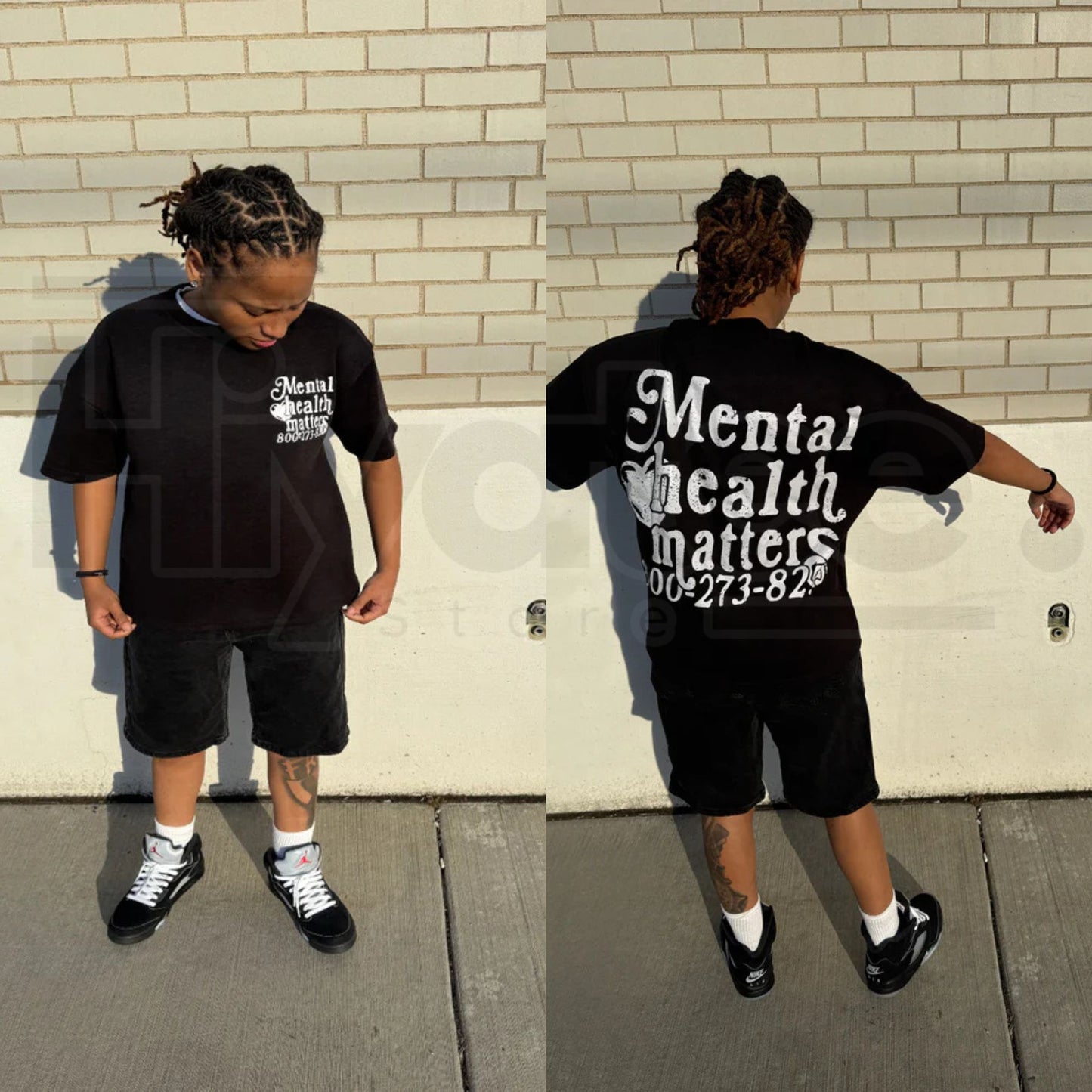 Double Mental Health Matters T-Shirt – Layered Typography Awareness Graphic Tee