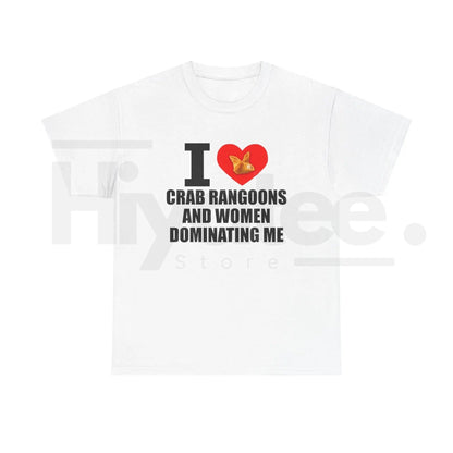 "I Heart Crab Rangoons" – Funny Ironic Meme Streetwear Graphic Top