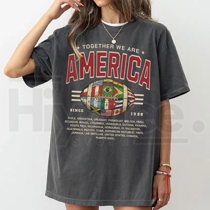 Together We Are America Shirt – Latin American Pride Comfort Colors® T-Shirt, Hispanic Heritage Puerto Rico Unisex Tee