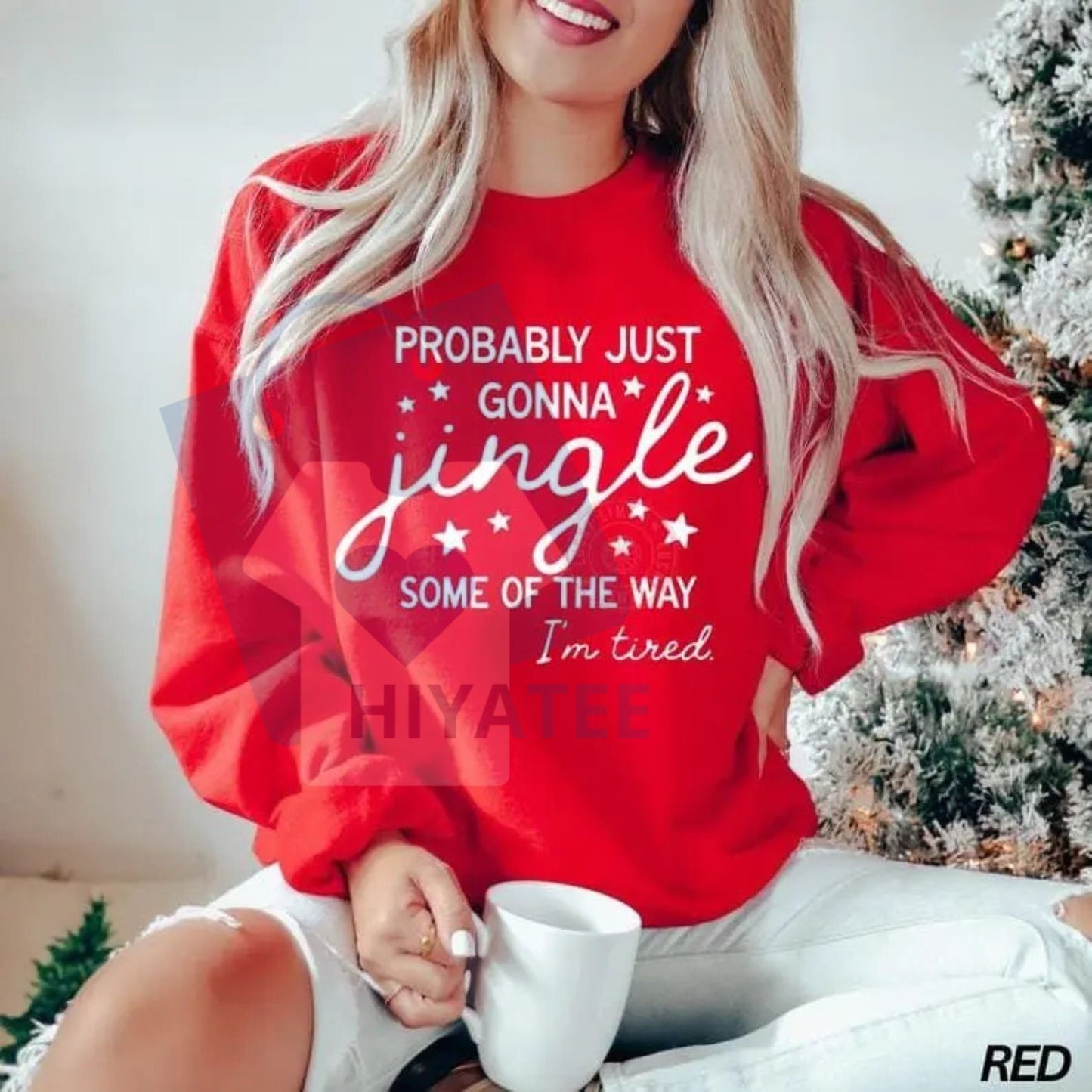 Funny Christmas Sweatshirt: "Jingle Some Of The Way I'm Tired" Shirt, Funny Holiday Sweatshirt, Merry Xmas Tee