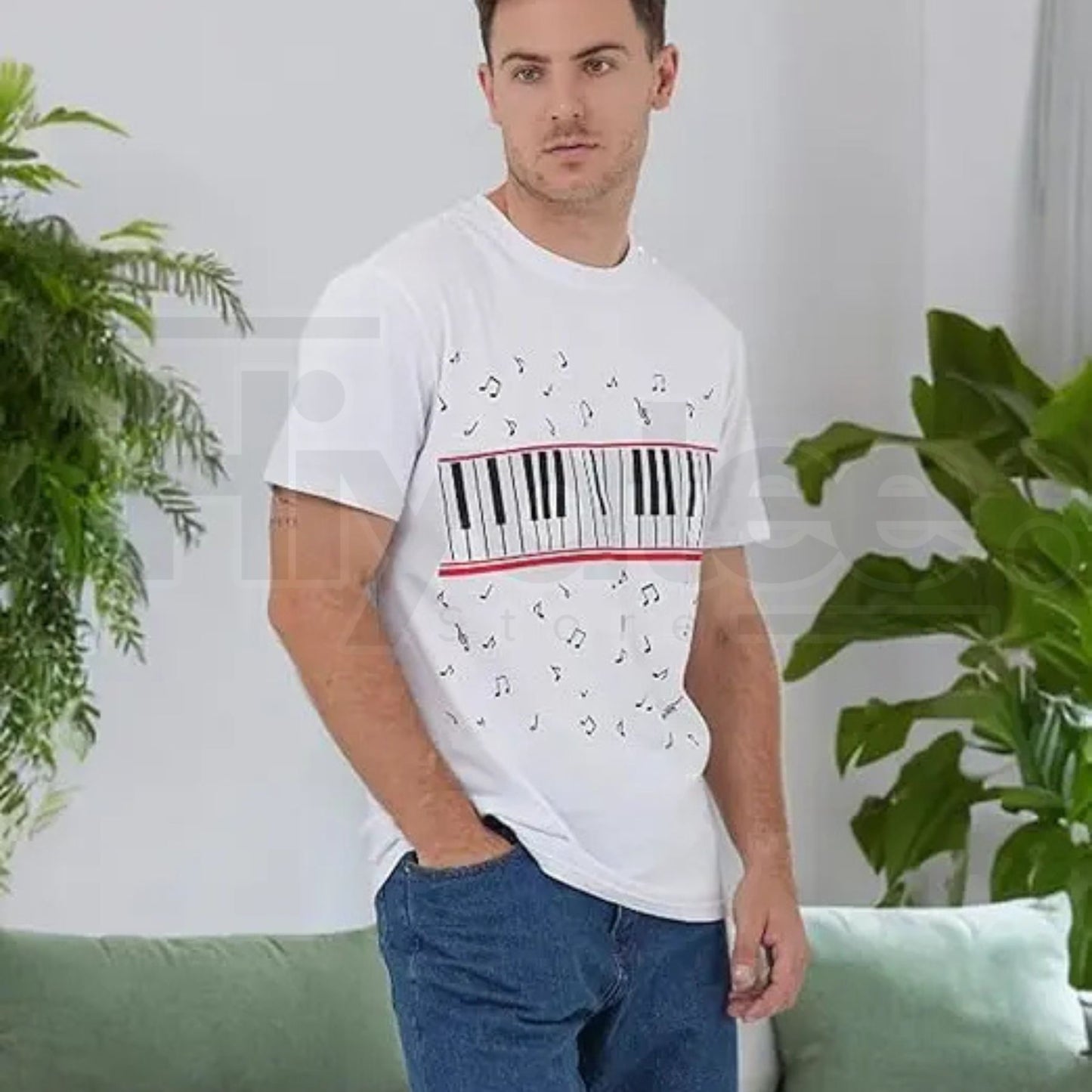"Beat It" Piano Legend – Michael Jackson Music Notes Graphic Top