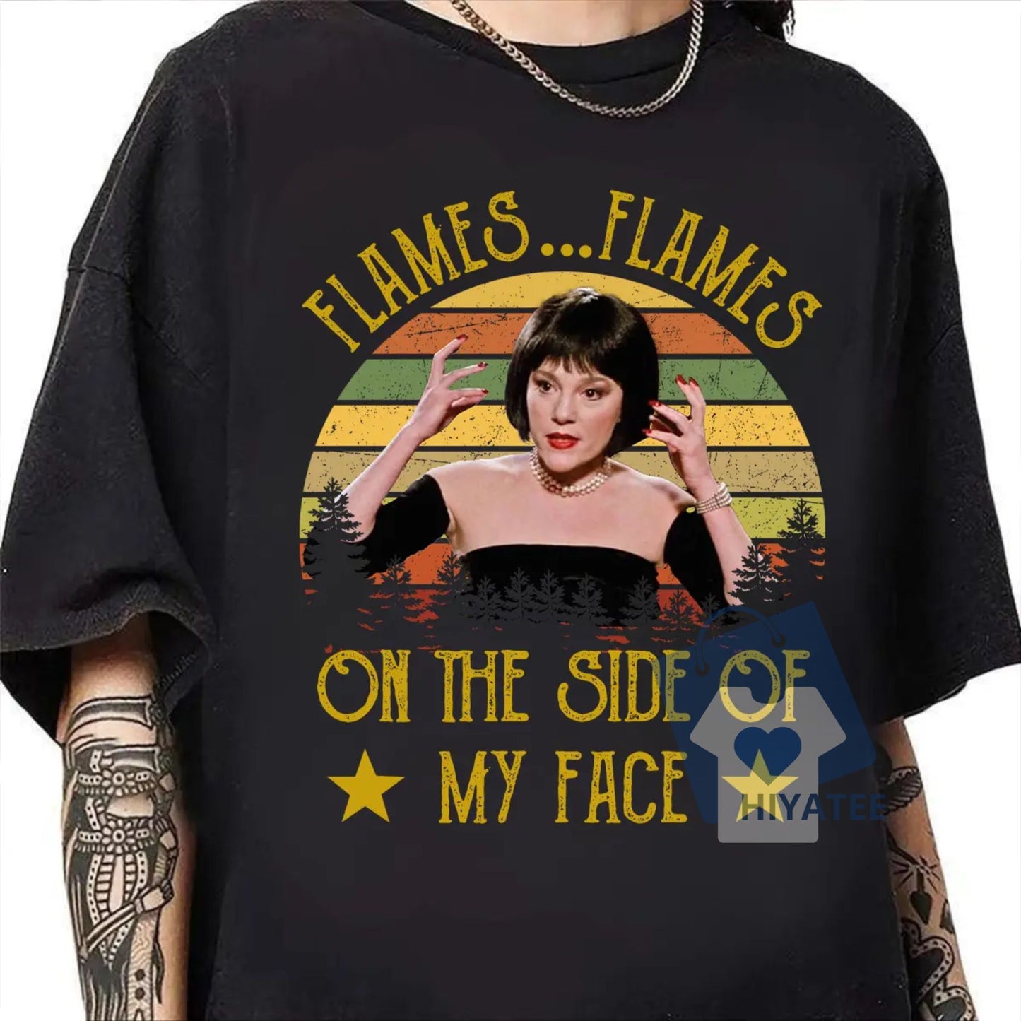 Clue 1985 Movie Shirt – “Flames On The Side Of My Face” Quote Tee, Retro Film T-Shirt for Classic Movie Fans